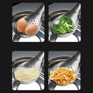 Stainless Steel Strainer Spoon Kitchen Colander Spoon Spoon Filter Strainer Food ScoopPerforated Skimmer Colander - Image 6