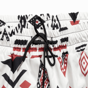 2025 New Men's Harem Pants Comfort Breathabilit Lantern Fashionable Casual Loose Essential White Geometric Print - Image 4