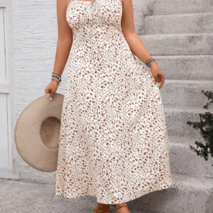 New large-size dress for spring and summer 2025 casual and fresh suspender floral women's skirt - Image 4