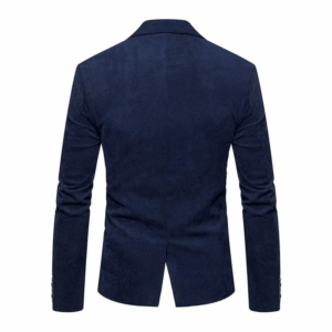 Men Formal Suit Coat Men's Corduroy Suit Coat with Lapel Patchwork Detail Single Button Business Outwear Jacket with for Men - Image 2