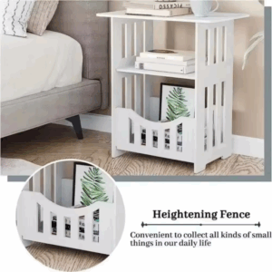 Nordic Style Wooden Storage Table Multipurpose for Bedside Living Room Office Organizer Portable Mini Square Design Coffee Table - Image 4