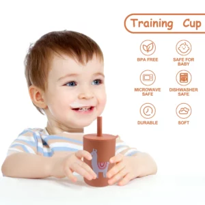 TYRY.HU Baby Cup Silicone Training Cup for Children Baby Sippy Cup for Beginners Practical Feeding and learning Kid Drink Cup - Image 3