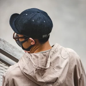Maden Oversize Men's Denim Golf Caps Casual Newsboy Hat Amekaji Retro Beret Wild Hats Uncle Fu Unisex Vintage Flip Octagonal Cap - Image 4