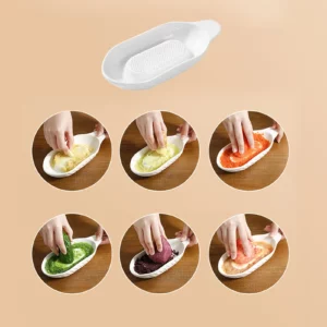 Ceramic Ginger Grater Plate for Grinding Wasabi Ginger Garlic Cheese Fruits Vegetables Ceramic Multipurpose Grinder Plate - Image 4
