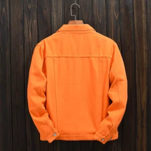 Jackets Denim Coats Men Coat Turn Down Collar Full Sleeve Casual Single Breasted Jacket Splice Button Pocket Spring 2025 - Image 2