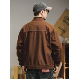 Retro Denim Jacket Men's Autumn Trendy Casual Jacket Men's Trendy French Workwear - Image 6