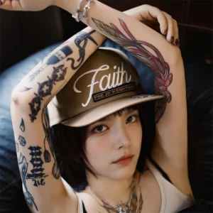 Maden Hip-Hop Embroidered Letter Baseball Cap Unisex Round Top Flat Brim Hat Casual Sun Hat for Streetwear and Vintage Style - Image 4