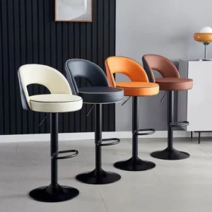 Light Luxury Bar Stool Modern Counter Height Chair with Backrest Lift Adjustment Kitchen Island Seat Hotel Reception Stools - Image 8