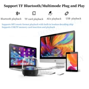 Multifunctional Bluetooth Speaker LED Light Home Theater HiFi Surround Sound Effect Sound Subwoofer TWS Portable Caixa De Som - Image 4