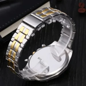 Men Watches Quartz Silver Gold Stainless Steel Quartz Wristwatch Male Clock Classic Dress Business Pilot Luxury Watch Reloj - Image 6