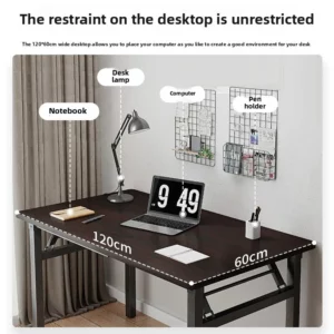 Rectangle Folding Table Desktop Computer Table Walnut Stall Long Table Training Desk Household Simple Desk - Image 4