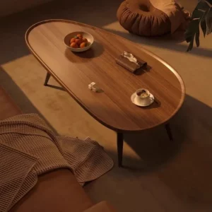 Light Luxury Oval Mango Coffee Table Small Table Simple Personality Modern Living Room Home Small Apartment Creative Tea Table - Image 1