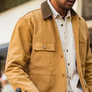Maden Vintage Heavyweight Michigan Chore Jackets Multi-Pocket Canvas Hunting Coat for Men's Spring Loose Lapel Collar Outwear - Image 4