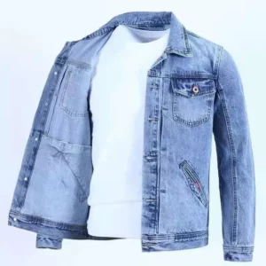 Spring and Autumn Retro Cowboy Jacket, Men's Trendy Brand Handsome Work Jacket, Korean Version, Slim Fit, Casual Outerwear - Image 1