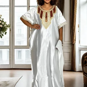 Party Casual Dress Fashion Abayas Boubou Dashiki Ankara Outfits Evening Gown Dubai Kaftan Robe Nightdress - Image 3