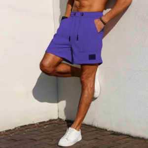 Men's Stylish Purple Shorts with Modern Design-Perfect for Casual Wear Outdoor Activities And Daily Errands-Comfortable Fit - Image 1