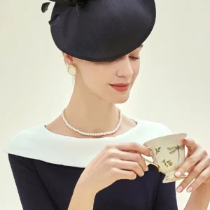 Fancy Felt Fabric Beanies Kentucky Derby Beret Retro Photography Flower Bonnets Masquerade Fascinator Hat Fashion Caps Female - Image 7