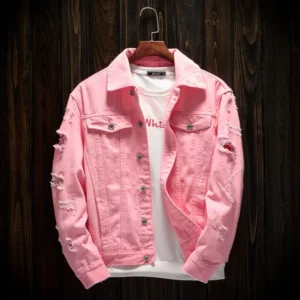 Jackets Men Coats Turn Down Collar Full Sleeve Casual Denim Coat Single Breasted Splice Pocket Regular Jacket Spring Summer - Image 4