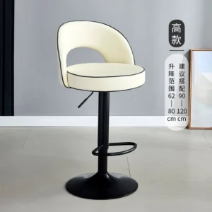 Light Luxury Bar Stool Modern Counter Height Chair with Backrest Lift Adjustment Kitchen Island Seat Hotel Reception Stools - Image 12