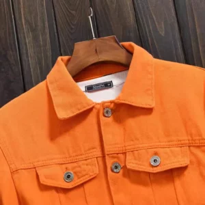Jackets Denim Coats Men Coat Turn Down Collar Full Sleeve Casual Single Breasted Jacket Splice Button Pocket Spring 2025 - Image 3