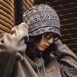 Maden Unisex Style Vintage Navajo Multi-purpose Hat and Headscarf Versatile Daily Beanie for Spring and Autumn Warm Pullover Hat - Image 3