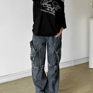 Women's Casual Loose T-shirt Summer Fashion Street Style Letter Print Versatile Top for Hot Weather - Image 6