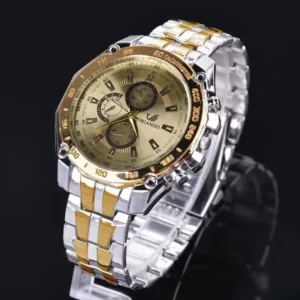 Men Watches Quartz Silver Gold Stainless Steel Quartz Wristwatch Male Clock Classic Dress Business Pilot Luxury Watch Reloj - Image 2