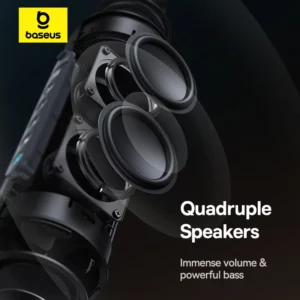 Baseus AeQur 30 Air Portable Wireless Speaker Bluetooth 5.3 TWS Pairing Digital Display 15H Audio Playback Camping Soundbox IPX5 - Image 2