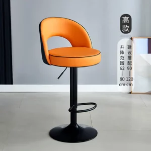 Light Luxury Bar Stool Modern Counter Height Chair with Backrest Lift Adjustment Kitchen Island Seat Hotel Reception Stools - Image 11