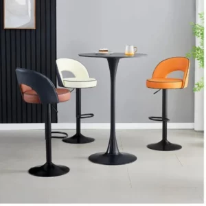 Light Luxury Bar Stool Modern Counter Height Chair with Backrest Lift Adjustment Kitchen Island Seat Hotel Reception Stools - Image 9