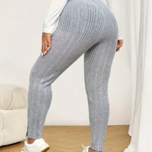 Plus Size 1XL-5XL Fashionable Women's Solid Color Slim Leggings Pants Ladies Casual Lace Up Pants Women's Casual Cropped Pants - Image 1