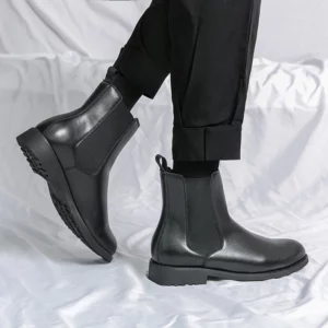 Classic Fashion Men Boots Winter Leather Shoes Autumn Business Chelsea Boots British Style Hombres Botas High Top Footwear Dress - Image 5