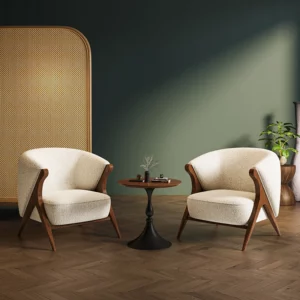 Reading Velvet Modern Chair Table Set Luxury Italian Design Hotel Armchair Bedroom Balcony Accent Sillas Nordic Furniture - Image 1