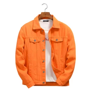 Jackets Denim Coats Men Coat Turn Down Collar Full Sleeve Casual Single Breasted Jacket Splice Button Pocket Spring 2025 - Image 5