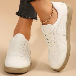 Lightweight Comfort Flat Shoes for Women 2025 Autumn Thick Sole Lace Up Sneakers Woman Breathable Non Slip Platform Casual Shoes - Image 4