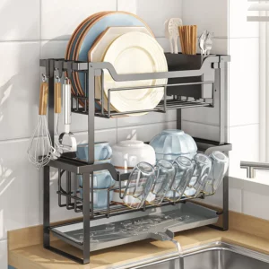 Home kitchen Accessories Narrow Shelf Dishes Drying Rack Cutlery Organizer Drainer For Kitchenware Utensils Pot Stand Holder - Image 2