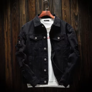 Jackets Men Coats Turn Down Collar Full Sleeve Casual Denim Coat Single Breasted Splice Pocket Regular Jacket Spring Summer - Image 3