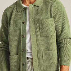 Men Cardigan Sweaters Coat Turn Down Collar Solid Knitted Shirt Coats Casual Single Breasted Splice Open Stitch Autumn Winter - Image 1