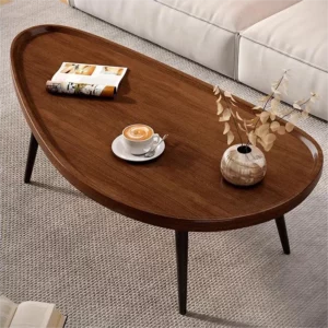 Light Luxury Oval Mango Coffee Table Small Table Simple Personality Modern Living Room Home Small Apartment Creative Tea Table - Image 2