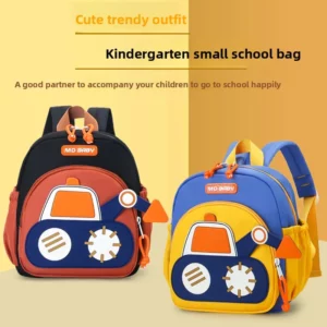 Kids Backpack for Boys Girls Toddler School Kindergarten Cute Construction Truck Car Design Trendy Casual Backpack - Image 2