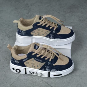 Children's skateboard shoes spring and autumn new thick soles all the fashion shoes breathable cushioned non-slip casual shoes - Image 2
