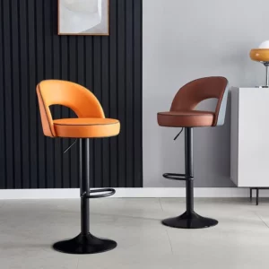 Light Luxury Bar Stool Modern Counter Height Chair with Backrest Lift Adjustment Kitchen Island Seat Hotel Reception Stools - Image 10