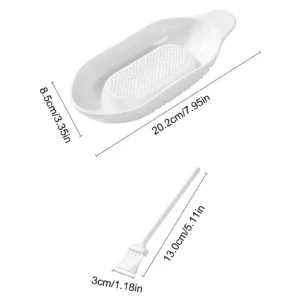 Ceramic Ginger Grater Plate for Grinding Wasabi Ginger Garlic Cheese Fruits Vegetables Ceramic Multipurpose Grinder Plate - Image 6