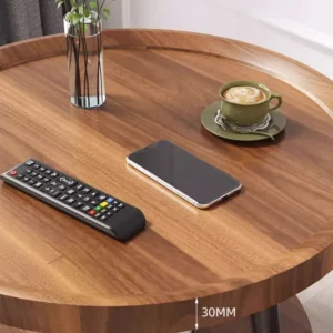 Creative Round Triangle Coffee Table Double Storage Side Table Load-Bearing Tea Bar Recessed Desktop Sofa Table - Image 3