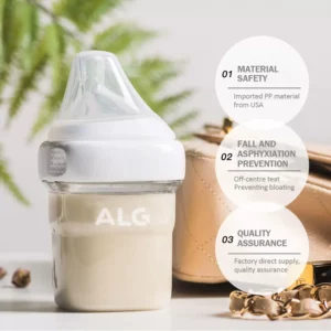 0-3 years old newborn baby anti-fall and anti-colic PP milk bottle, 150ml-240ml children's bottle, three colors optional bottle - Image 4