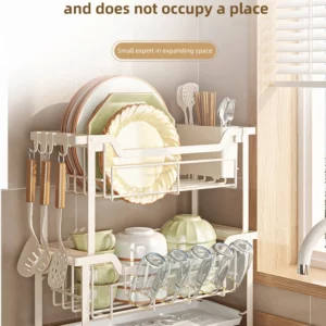 Home kitchen Accessories Narrow Shelf Dishes Drying Rack Cutlery Organizer Drainer For Kitchenware Utensils Pot Stand Holder - Image 6