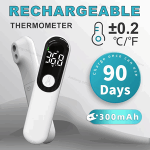 JUSTLANG Rechargeable Thermometer LED Forehead Digital Infrared Medical Thermometer Body Temperature Fever for Baby Adult - Image 7