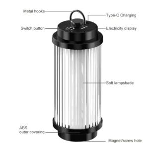 Outdoor camping tools camping lights 5 kinds of lights adjustable ceiling can be connected with the bracket TYPE-C charging. - Image 6