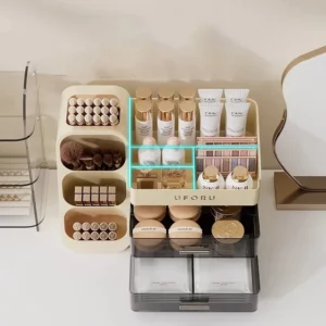 Makeup Organizer With Drawers Large Cosmetic Skincare Jewelry Perfume Storage Box For Home Countertop Vanity Bathroom Bedroom - Image 5