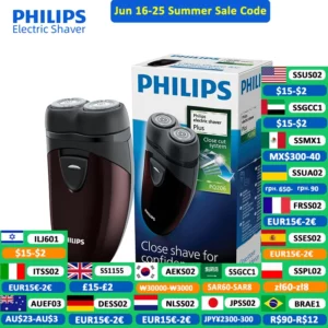 PHILIPS New PQ206 Electric Shaver Fast Dry Shaving Double Blade Floating Head Beard Trimmer Men's Shaver Electric Razors Machine - Image 6